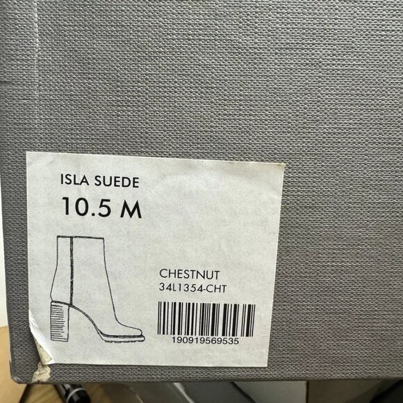 Aquatalia Womens Isla Suede Bootie Chestnut Size 10.5 M - Picture 6 of 6